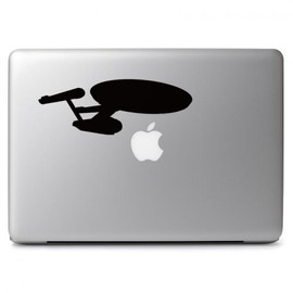 Polkaduck Star Trek Starship Decal Sticker for Macbook Air Pro Laptop Car Window Wall Art