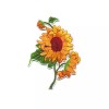 Patchwork Paradise Sunflower Yellow Floral Embroidered Iron On Patch DIY
