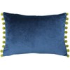 Riva Paoletti Fiesta Rectangular Cushion Cover Multicoloured Pompom Edges-Soft Velvet
