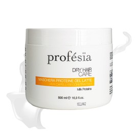 PROFESIA Maske für trockenes und dehydriertes Haar mit Milchproteinen, 500 ml, Behandlung beschädigtes, gebleichtes, geschwächtes Haar, Maske für trockenes Haar, krauses Haar Behandlung