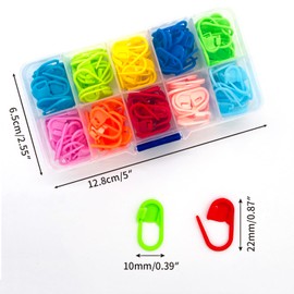 AIOUNIYA Knitting Stitch Markers, 10 Colours, Locking Stitch Stitch Stitch Markers Crochet with Storage Box, for Knitting, Crochet or Crafts (Pack of 120)