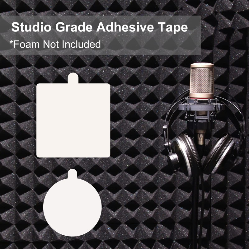 Hasefam 200Pcs Double Sided Tape for Acoustic Foam Panels, Removable