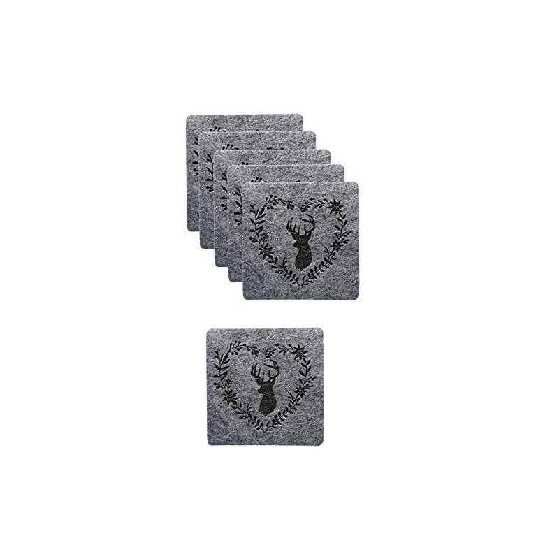 Boltze Home Collections Coasters Leopold Grey 10 x 10 cm