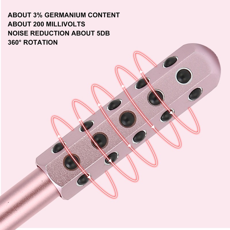 Facial Roller Relieve Wrinkles Germanium Stones Natural Jade Face Massage