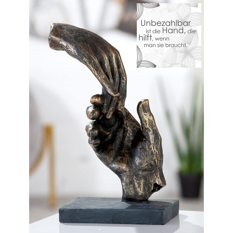 Casablanca Decorative Sculpture Helping Hand Made of Poly with Saying