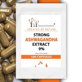 ASHWAGANDHA - Forest Vitamin Strong Ashwagandha Extract 9% - 700mg in 1 Kapsel - Ashwagandha Root Extract - Gedächtnis und Konzentration
