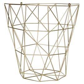 Premier Housewares Vertex Storage Basket - Gold Plated