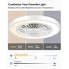 Ceiling Fans with Lights and Remote, 22 Inch Enclosed Bladeless