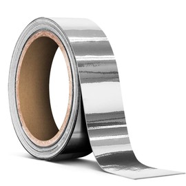 VViViD Gloss Silver Chrome Air-Release Vinyl Adhesive Tape Roll (1 Inch x 25ft)