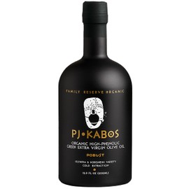 PJ KABOS 2025 Gold Award Winner, Very High Phenolic (750+ mg/kg), USDA Organic Greek Extra Virgin Olive Oil, Kosher, Greece, Cold Extracted, 16.9oz Bottle, Family Reserve Organic - Robust
