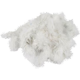 1 boa di piume, 20-30 mm di larghezza, bianco, 10 m