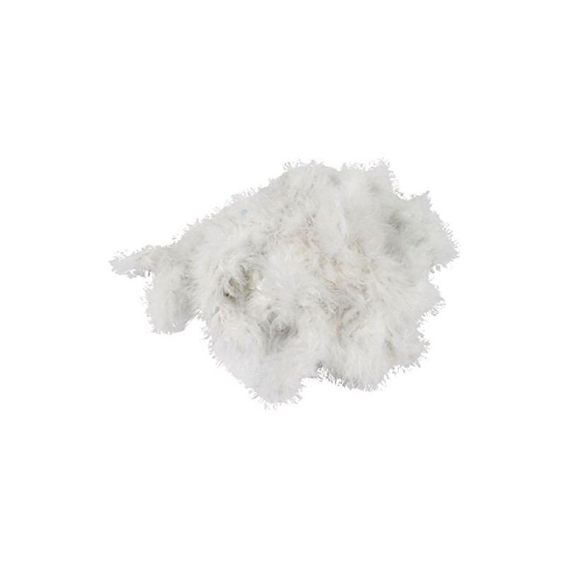 1 boa di piume, 20-30 mm di larghezza, bianco, 10
