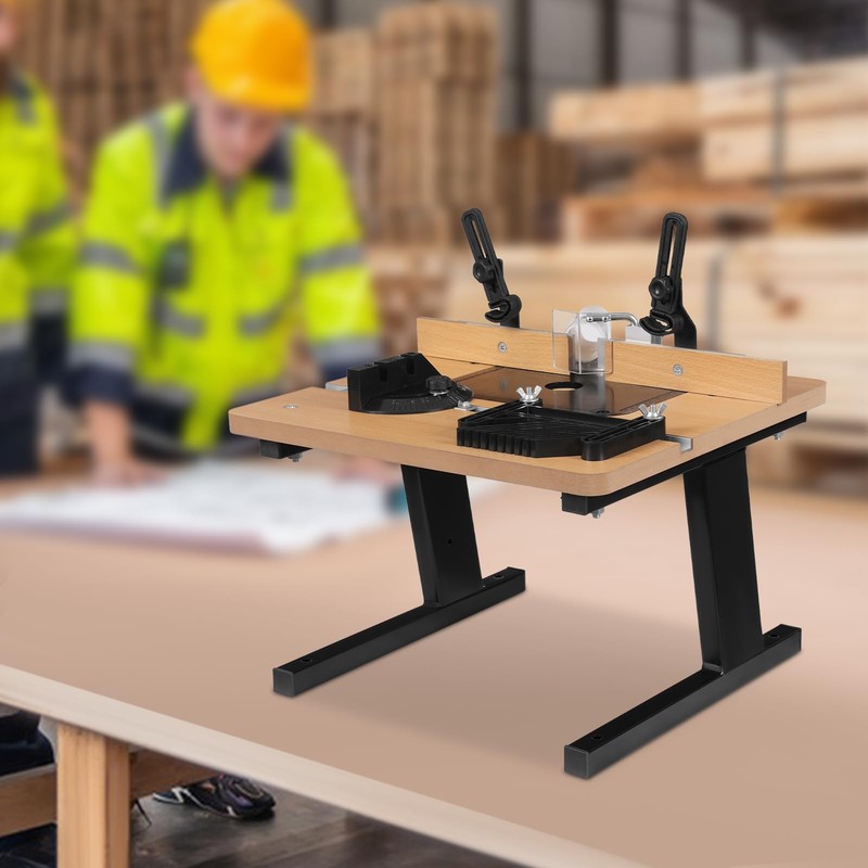 Router Table with Stand and Adjustable Backrest, 440.92 lbs Load-bearing