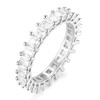 TIGRADE 4mm Eternity Ring Princess Cut Square Cubic Zirconia Engagement