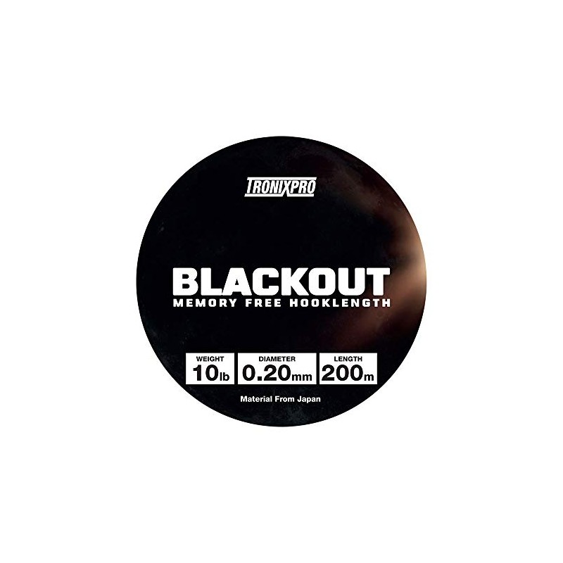 Tronixpro Blackout, Memory Free Line, Clear, 200m, 18lb, 0.30mm
