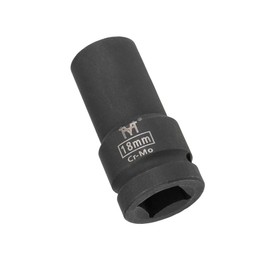 MACHSWON 3/4 Inch Drive - 18mm Deep Impact Socket with 6 Point Design, Heat-Treated Cr-V Steel 78mm Length, Metric Sizes