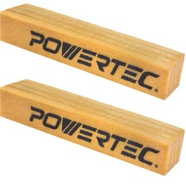 POWERTEC 71407-P2 Abrasive Cleaning Stick for Sanding Belts & Discs | Natural Rubber Eraser - Woodworking Shop Tools for Sanding Perfection 12 X 2 X 2, 2 PK
