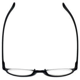 Calabria 719 Flexie Oval Reading Glasses +1.25 Ebony/Tortoise (2 Pack) Men/Women Bendable Single Power Readers TR90 Flexible