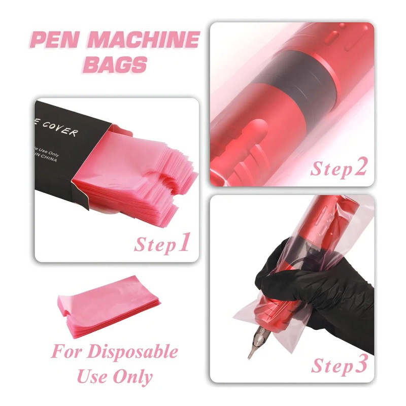 Cubre Pen Protector De Mquina Para Tatuar Atomus Desechable 200