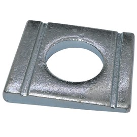AERZETIX - C48827 - Set of 25 square washers 8% inclination - M12 - made of galvanised steel - DIN 434 - for U profiles