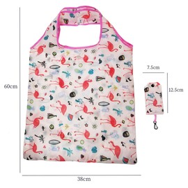 FAVORTALK Shopping Bags Foldable Lightweight with Handle - 3 Pcs Reusable Lightweight Fold Away Washable Grocery Bags for Travel D8509