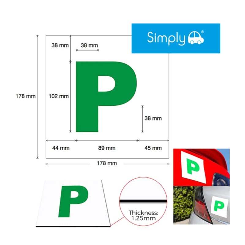 Simply TL4000 P-Plates Magnetic Stick/ Tie On
