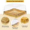 NIYANGLE 50 Pcs 3 Inch Mini Cake Box, Clear Plastic