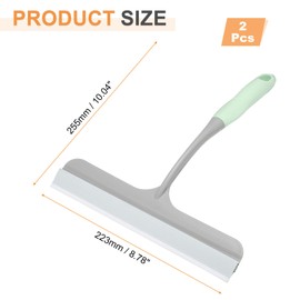 HARFINGTON Shower Squeegee 8.8 Inch Length Water Blade Cleaner Tool Household Mirror Squeegee with Hole for Windshield Window Cleaning Glass Door, Blue