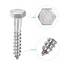 sourcing map Hex Lag Screws, M6 x 30mm 304 Stainless