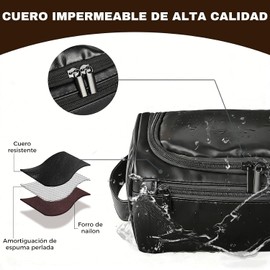 Neceser de Cuero para Hombre,Neceser de Viaje con Manija
