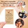 Kisston 200 Pcs Fresh Farm Eggs Handling Instruction Cards 2