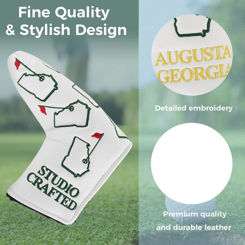 Studio Crafted Augusta Georgia Magnetic Closure Golf Blade Putters Headcover