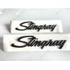 Corvette 2PCS Matte Black Front Fender Stingray Emblems Badges For