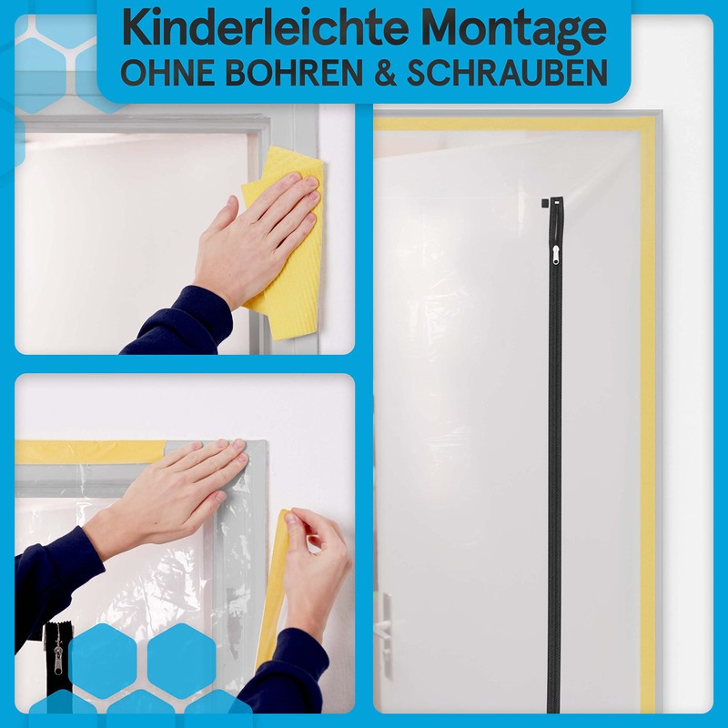 Toolcore® Dust Protection Door with Zip, 1.10 x 2.20 m,