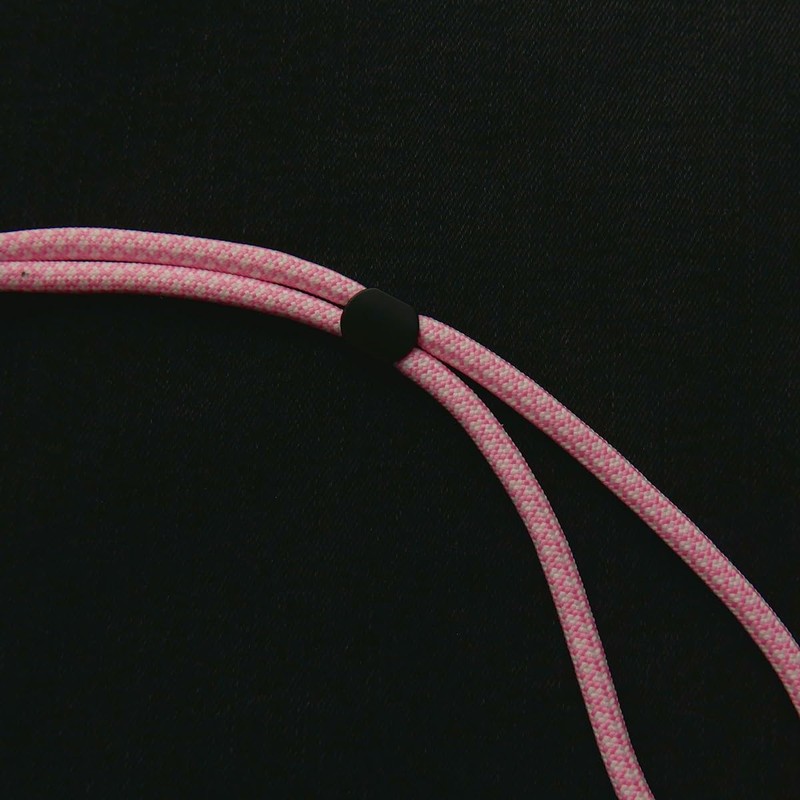 trage.band® Long Adjustable Lanyard Neck Strap with Carabiner Hook, White/Pink