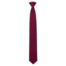 GHTIYLP Black Clip On Ties for Men Pretied Mens Uniform Ties Solid Color Clip-on Tie Skinny Men's Neckties for Office School (Dark Red)