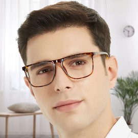 WEMOOTANTS Oversized Mens Reading Glasses 2.25+ Square Readers Light Fashion Nerd Reader 1.00 1.25 1.50 1.75 2.00 2.25 2.50 2.75 3.00 3.50 Tortoise