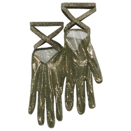 Savage X Women's Platinum Play Strappy Mesh Gloves, Deep Forest Green, OS, Deep Forest Green, One Size