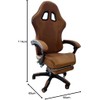 Silla Gamer Ergonómica Capibara, Ajustable en Altura, Reposabrazos Acolchados, Marrón