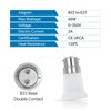 SCNNC SCNNC B22 to E27 base converter, high temperature resistant