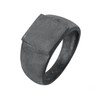 Kuzzoi Signet Ring Men's Ring Oxidised Band Ring Solid (11