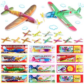 SUPRROW 12 x polystyrene flyers, polystyrene aircraft, glider pilots, polystyrene flyers, ideal as a party bag, glider planes for children for party bags surprise