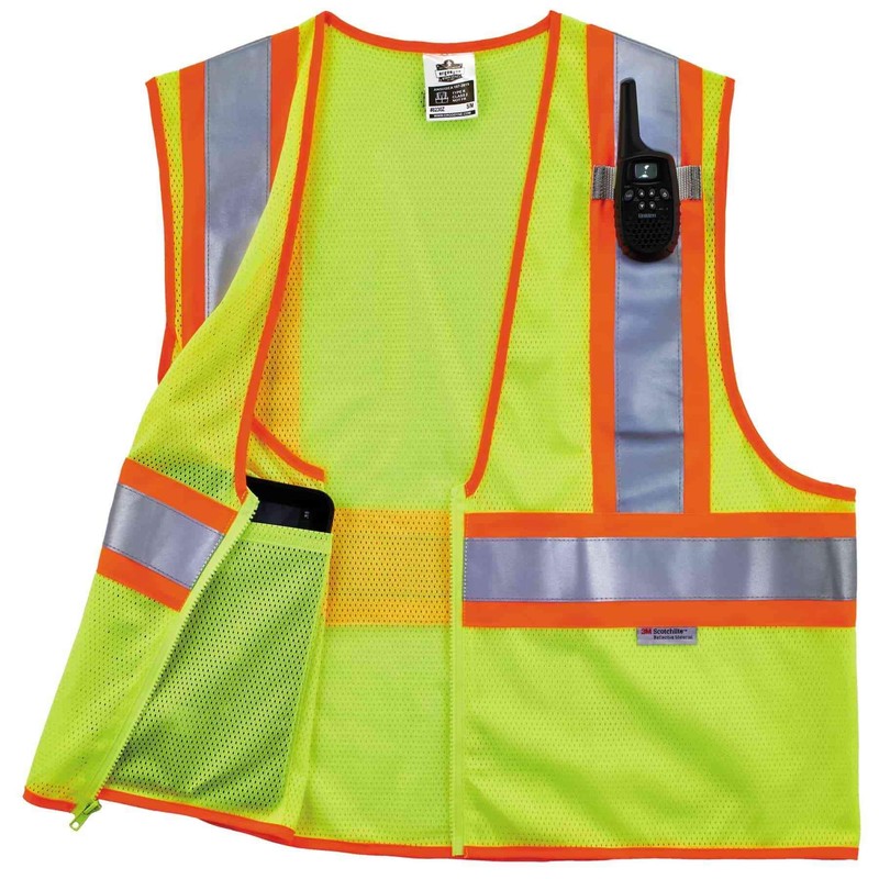 Ergodyne GloWear 8230Z ANSI Two-Tone High Visibility Lime Reflective Safety