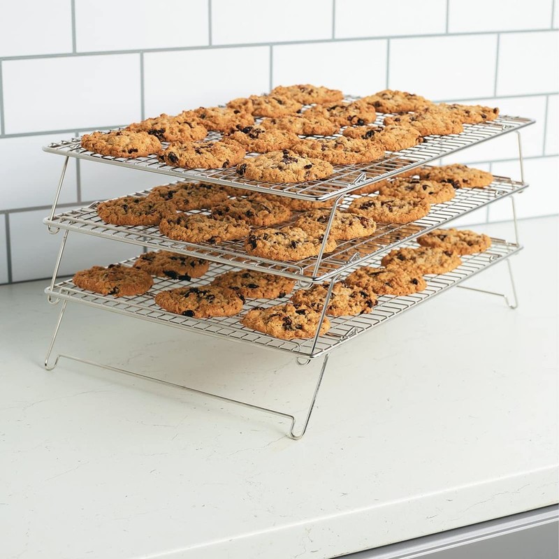 Tebery 304 Grade Stainless Steel Baking Rack 3-Tier Stackable Cooling