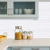 WalDecoo White 3D Hexagonal Peel and Stick Wall Tiles, 10
