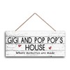 New Sign Gigi and POP Pop's House Sign, Where Memories
