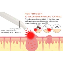 Hofeny Insektenstichheiler Elektrisch, Insektenstich Heiler, Wärmestift Elektrischer Insektenstift Stichheiler Mückenstift, Hitzestift Gegen Mückenstiche, Juckreiz Anti Mücken Stift