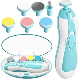 AXIDUN-Lima de uñas para bebé, Cortaúñas para bebé, Pulidora de uñas para bebé, Cortaúñas Versátiles，Lima de uñas para el cuidado del bebé(Verde)