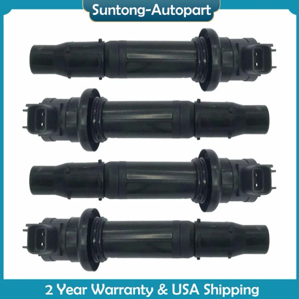 suntong-autoparts 4Pcs Ignition Coil For Yamaha YZF R1 05-06 R6
