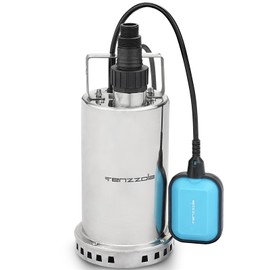 Tenzzola Sump Pump, 3/4 HP 3180GPH Submersible Utility Water Pump, Stainless Steel Portable Electric Water Removal Transfer Pump with 16.4FT Cord for Swimming Pool Basement Garden Pond Tubs Draining